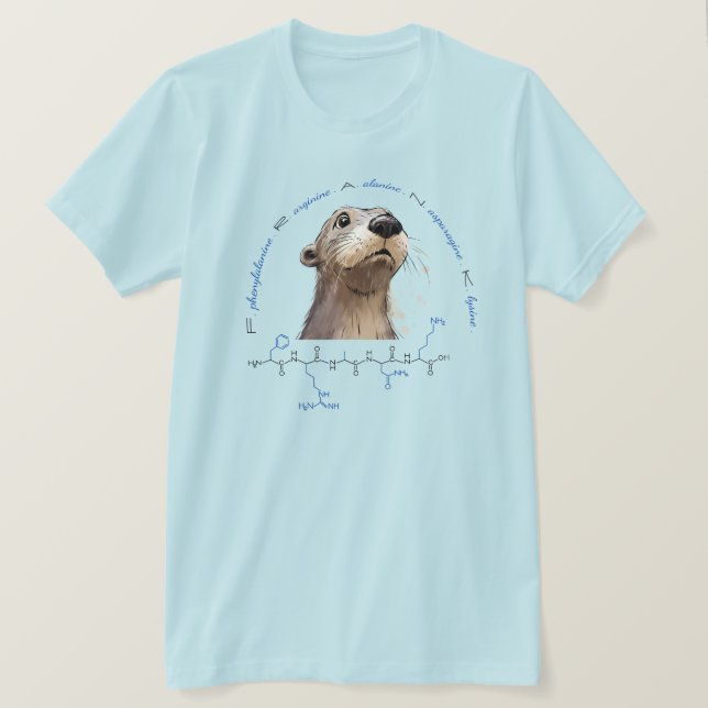 Camiseta Péptido FRANK, Otter 3 con texto personalizado, li (Anverso del diseño)