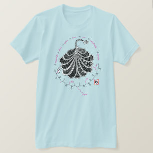 Camiseta péptido JACKSON, pavo real con texto personalizado