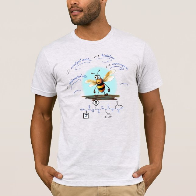 Camiseta Péptido JOHN, Bee-5 con texto personalizado, liger (Anverso)