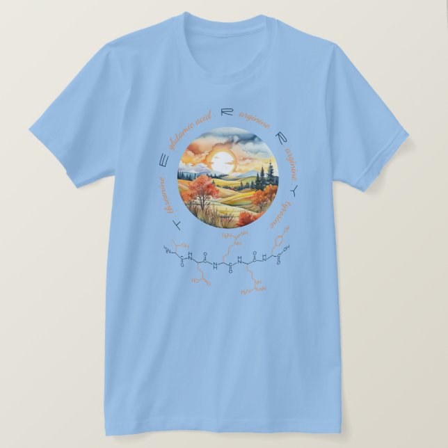 Camiseta Péptido TERRY, Moon 1 con texto personalizado, luz (Anverso del diseño)