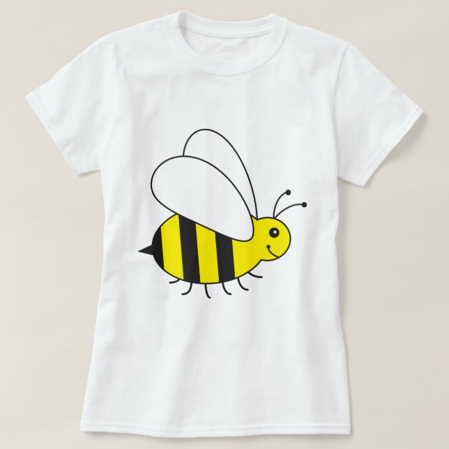 Camiseta Pequeña abeja divertida de la miel linda (Diseño del anverso)