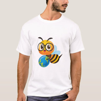 Camiseta Pequeña Abeja ocupada: niños adorables con miel
