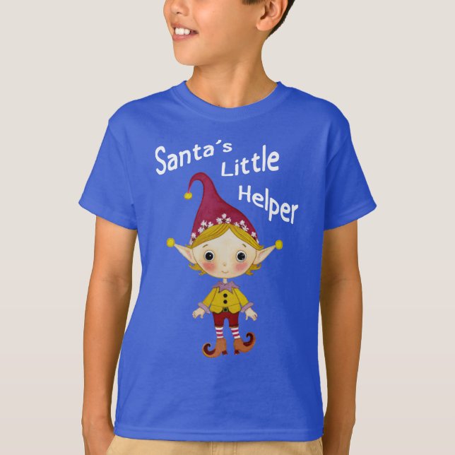 Camiseta Pequeña ayudante de Santa (Anverso)