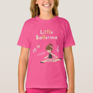 Camiseta Pequeña Ballerina Chicas de ballet rosa nombran c