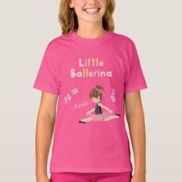 Camiseta Pequeña Ballerina Chicas de ballet rosa nombran ca