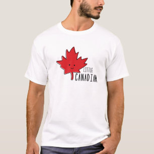 Camiseta Pequeña Bandera Canadiense Para Hombres, Niños, Jó