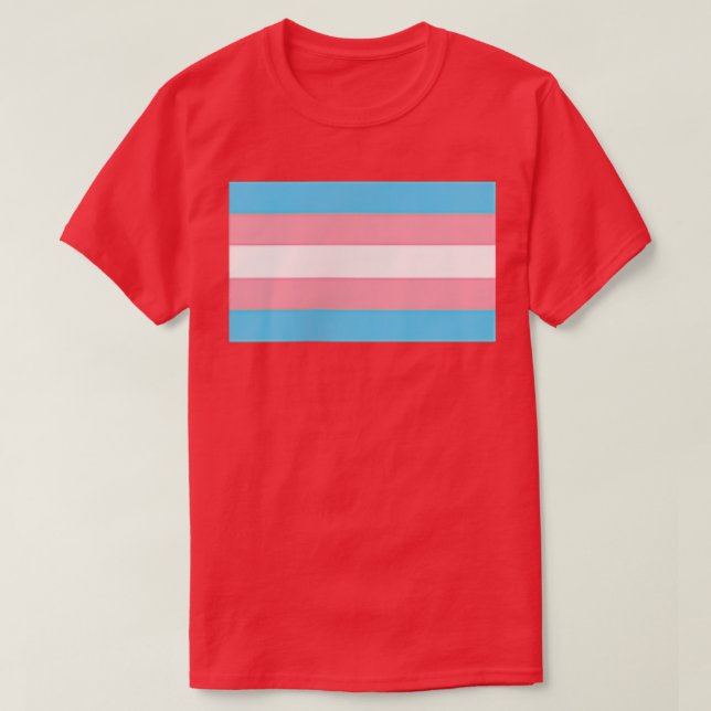 Camiseta Pequeña bandera sutil transexual de derechos trans (Diseño del anverso)