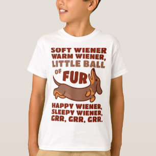 Camiseta Pequeña Bola De Fur Cálido Wiener Perro Cute Dachs