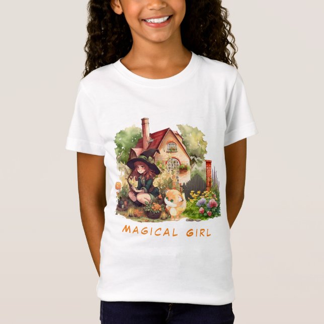 Camiseta Pequeña Bruja Y Fox | Chica mágico (Anverso)