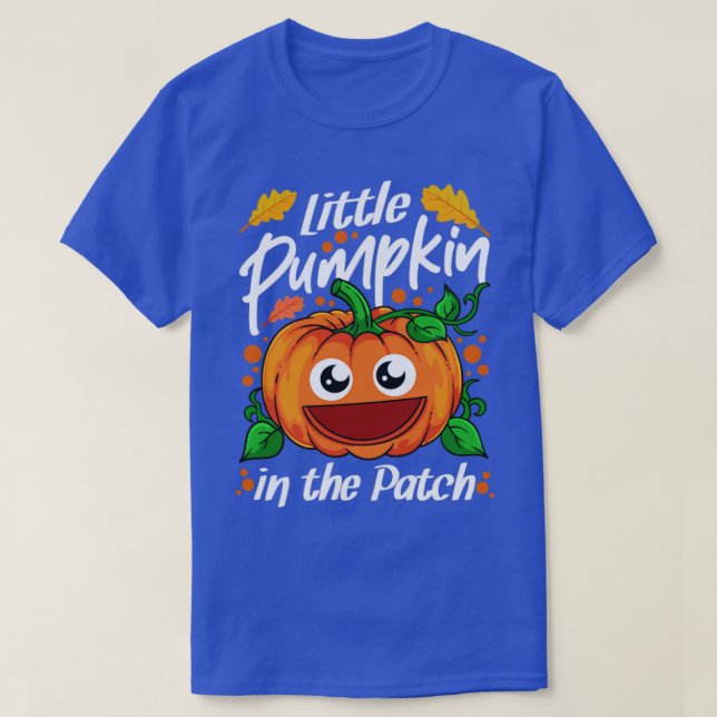 Camiseta Pequeña Calabaza En El Parche Halloween2 (Diseño del anverso)
