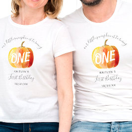 Camiseta Pequeña Calabaza Primer Cumpleaños
