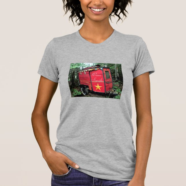 Camiseta Pequeña caravana gitana roja personalizada (Anverso)