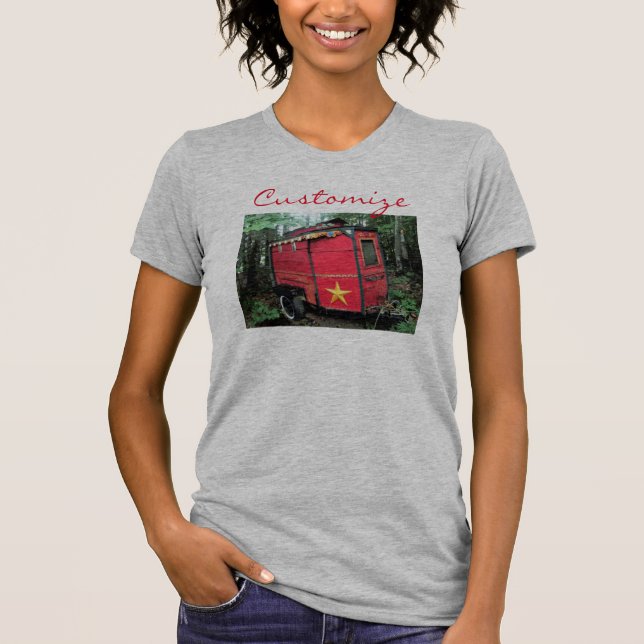 Camiseta Pequeña caravana gitana roja personalizada (Anverso)