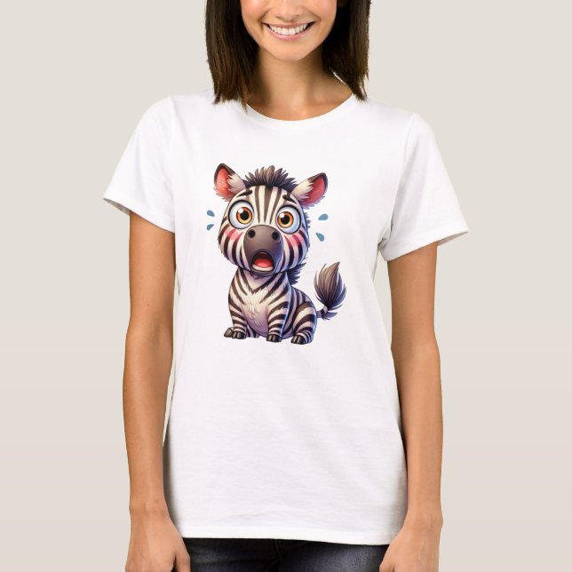 Camiseta Pequeña cebra con encanto (Anverso)