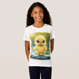 Camiseta Pequeña chica amarilla soñadora luz dorada arte na