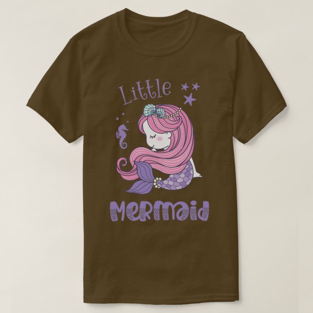 Camiseta Pequeña chica de sirena (Diseño del anverso)