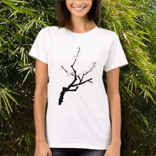 Camiseta Pequeña ciruela de flores