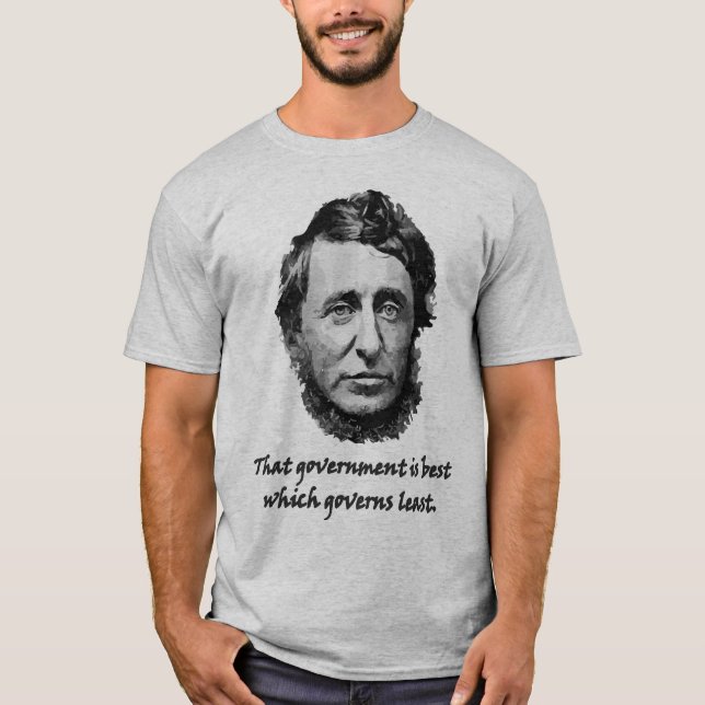 Camiseta Pequeña cita del gobierno de Thoreau (Anverso)
