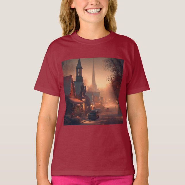Camiseta Pequeña ciudad 4 navidades (Anverso)