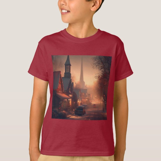 Camiseta Pequeña ciudad 4 navidades (Anverso)