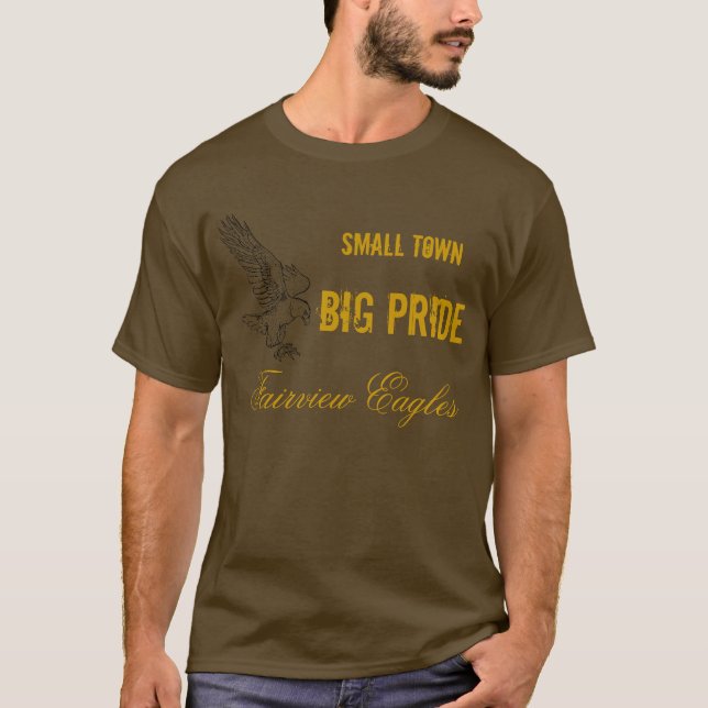 Camiseta Pequeña ciudad, orgullo grande (Anverso)
