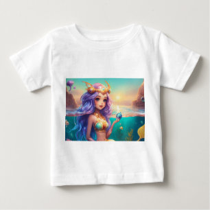 Camiseta pequeña con hermosa foto de sirena