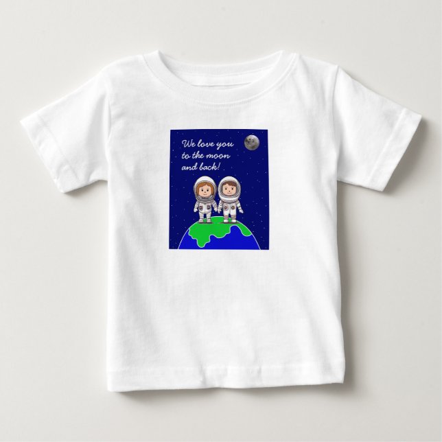 Camiseta pequeña con mamá y papá por Jo Images (Anverso)