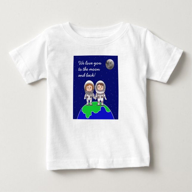 Camiseta pequeña con mamá y papá por Jo Images (Anverso)