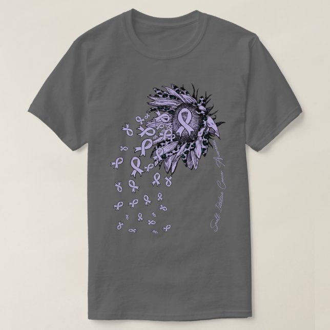 Camiseta Pequeña conciencia intestinal Flores de cinta gira (Diseño del anverso)