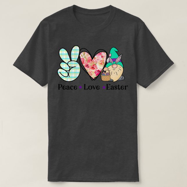 Camiseta Pequeña conejita con gnomes Día de Pascua Regalo M (Diseño del anverso)