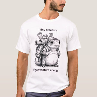 Camiseta Pequeña Criatura Gran Aventura Energía Divertida C