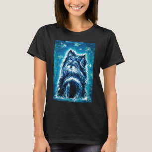 Camiseta Pequeña Doggy de azul