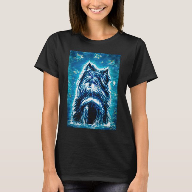 Camiseta Pequeña Doggy de azul (Anverso)
