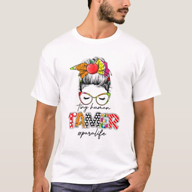 Camiseta Pequeña escuela humana Tamer Para Life Messy Bun H (Anverso)