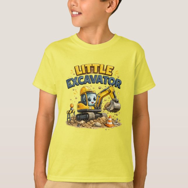 Camiseta Pequeña Excavadora (Anverso)