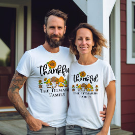 Camiseta Pequeña familia de girasoles agradecidos