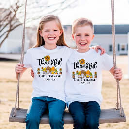 Camiseta Pequeña familia de girasoles agradecidos