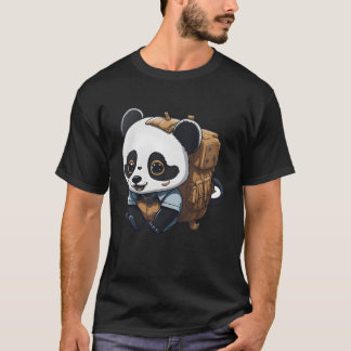 Camiseta Pequeña familia de pandas en el campamento