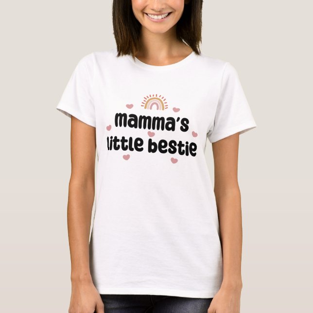 Camiseta Pequeña fiesta de mamá - para mamá y bebé (Anverso)