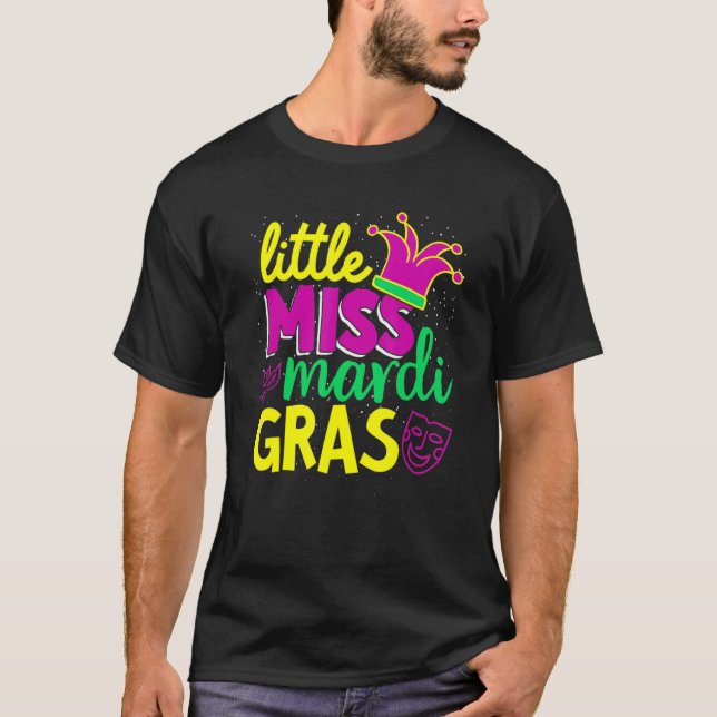Camiseta Pequeña Fiesta del Carnaval de Miss Mardi Gras Chi (Anverso)