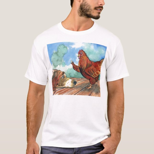 Camiseta Pequeña gallina roja (Anverso)