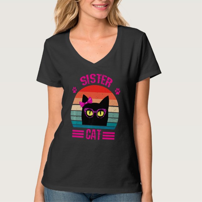 Camiseta Pequeña Gato De Hermandad Con Leopardo Rosa (Anverso)