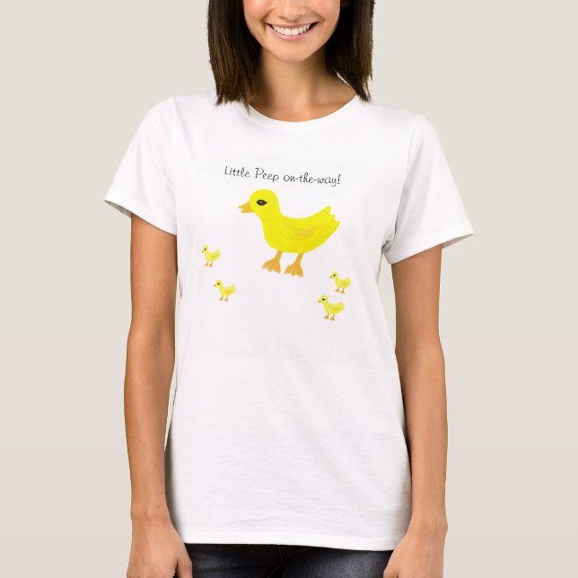 Camiseta Pequeña Gente En Camino Del Bebé Amarillo Ducky (Anverso)