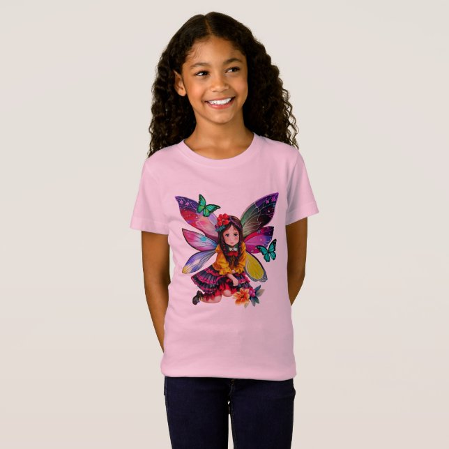 Camiseta Pequeña hada en el jardín (Anverso completo)