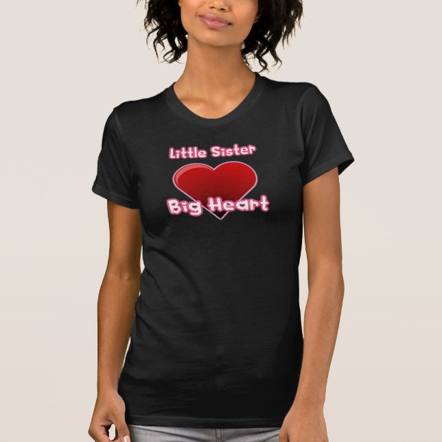 Camiseta Pequeña hermana, corazón grande (Anverso)