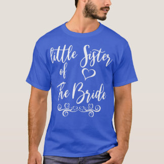 Camiseta Pequeña hermana de la novia y el Boda de Groom