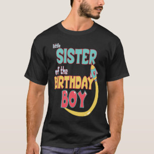 Camiseta Pequeña Hermana Del Cohete Espacial De Nacimiento