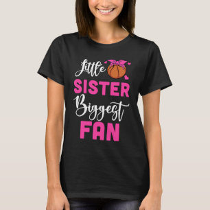 Camiseta Pequeña hermana mayor fanática Chica de baloncesto
