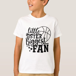Camiseta Pequeña hermana mayor fanática del baloncesto