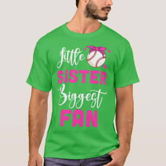 Camiseta Pequeña hermana mayor fanática del béisbol Chica